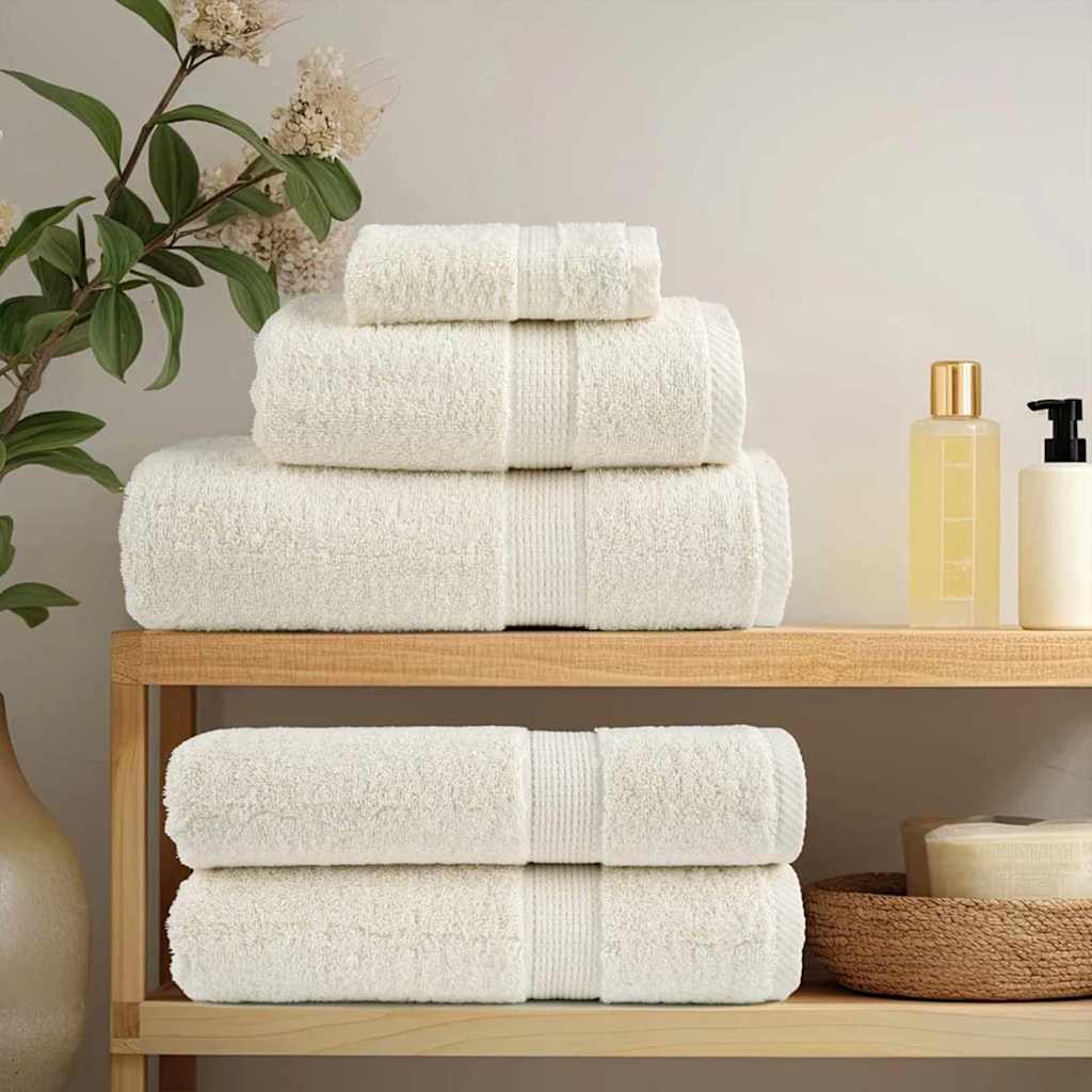 137465_1.jpg vidaXL Uterák pre hostí SOLUND 4 pcs Krémová 15 x 21 cm 550 gsm – Obrázok 1