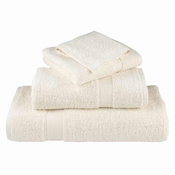 vidaXL Uterák pre hostí SOLUND 4 pcs Krémová 15 x 21 cm 550 gsm – Obrázok 3