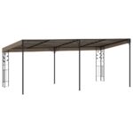 vidaXL Nástenný altánok 6x3x2,5 m, sivohnedý – Obrázok 4