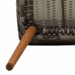 vidaXL 5-dielna sivá jedálenská súprava z poly ratanu – Obrázok 9