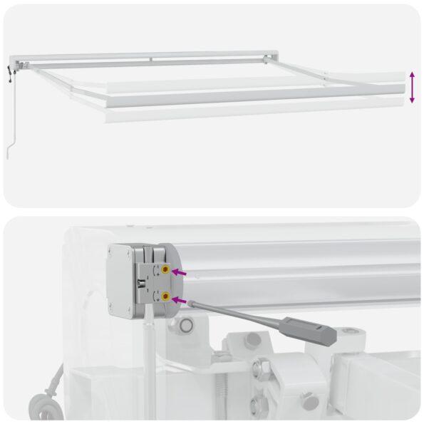 vidaXL Automatická vysúvacia markíza modro-biela 300x250 cm – Obrázok 10