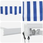 vidaXL Automatická vysúvacia markíza modro-biela 300x250 cm – Obrázok 8