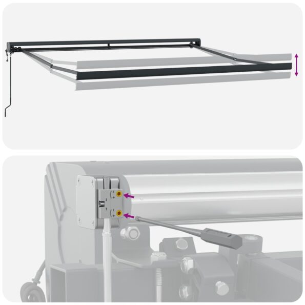 vidaXL Automatická vysúvacia markíza krémová 300x250 cm – Obrázok 10