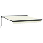vidaXL Automatická vysúvacia markíza krémová 300x250 cm – Obrázok 5