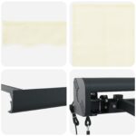 vidaXL Automatická vysúvacia markíza krémová 300x250 cm – Obrázok 8