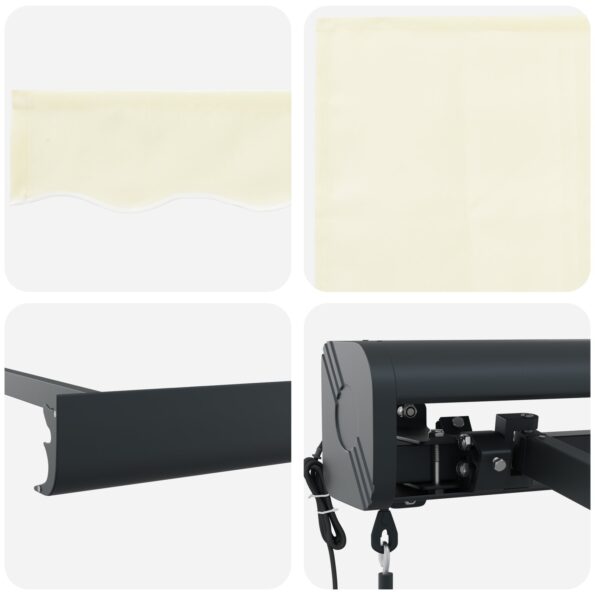 vidaXL Automatická vysúvacia markíza krémová 300x250 cm – Obrázok 8