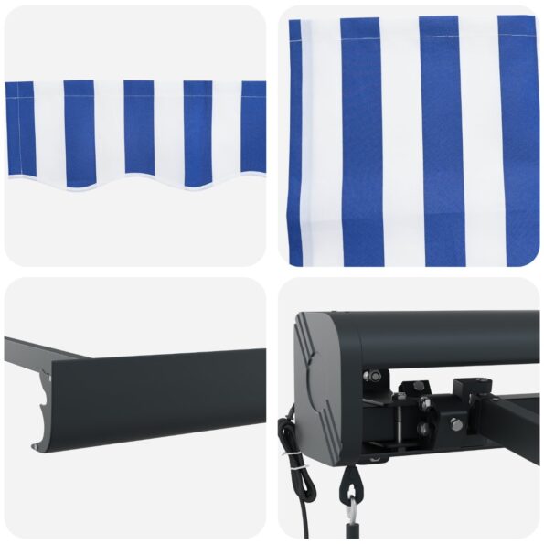 vidaXL Automatická vysúvacia markíza modro-biela 350x250 cm – Obrázok 13