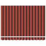 vidaXL Manuálna vysúvacia markíza Oranžová a hnedá 350x250 cm – Obrázok 7