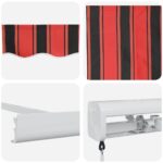 vidaXL Manuálna vysúvacia markíza Oranžová a hnedá 350x250 cm – Obrázok 8