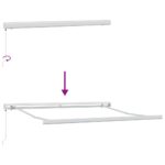 vidaXL Manuálna vysúvacia markíza Oranžová a hnedá 350x250 cm – Obrázok 9