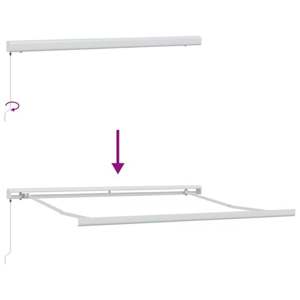 vidaXL Manuálna vysúvacia markíza Oranžová a hnedá 350x250 cm – Obrázok 9