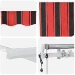vidaXL Automatická vysúvacia markíza Oranžová a hnedá 450x350 cm – Obrázok 8