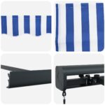 vidaXL Manuálna vysúvacia markíza modro-biela 500x300 cm – Obrázok 8