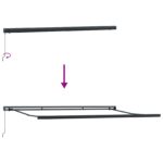 vidaXL Manuálna vysúvacia markíza modro-biela 500x300 cm – Obrázok 9
