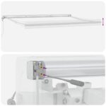vidaXL Automatická Vysúvacia Markíza Pruhovaná Multikolor 500x300 cm – Obrázok 10