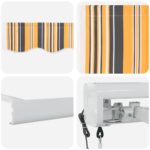 vidaXL Automatická Vysúvacia Markíza Pruhovaná Multikolor 500x300 cm – Obrázok 8