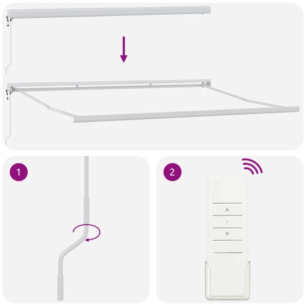 vidaXL Automatická Vysúvacia Markíza Pruhovaná Multikolor 500x300 cm – Obrázok 9