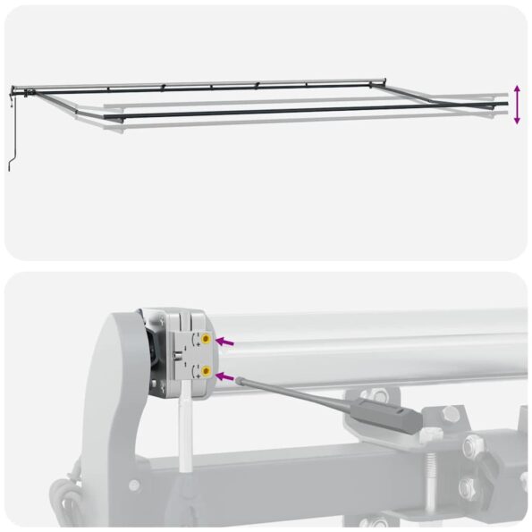 vidaXL Automatická vysúvacia markíza s pruhmi 600x300 cm – Obrázok 10