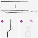 vidaXL Automatická vysúvacia markíza s pruhmi 600x300 cm – Obrázok 9