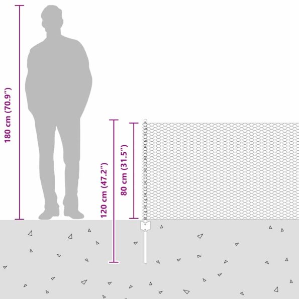 vidaXL Stĺpiky na plot 5 ks U-Channel 80 cm pozinkovaná oceľ – Obrázok 13