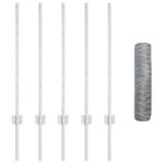 vidaXL Plotové stĺpy 5 ks U-Channel 80 cm pozinkovaná oceľ – Obrázok 5