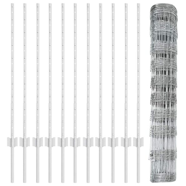 vidaXL Plotové stĺpy 22 ks U-profil 100 cm pozinkovaná oceľ – Obrázok 6