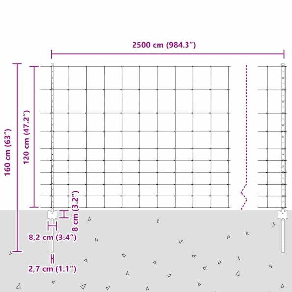 vidaXL Plotové stĺpy 22 ks U-Kanál 120 cm Galvanizovaná oceľ – Obrázok 12
