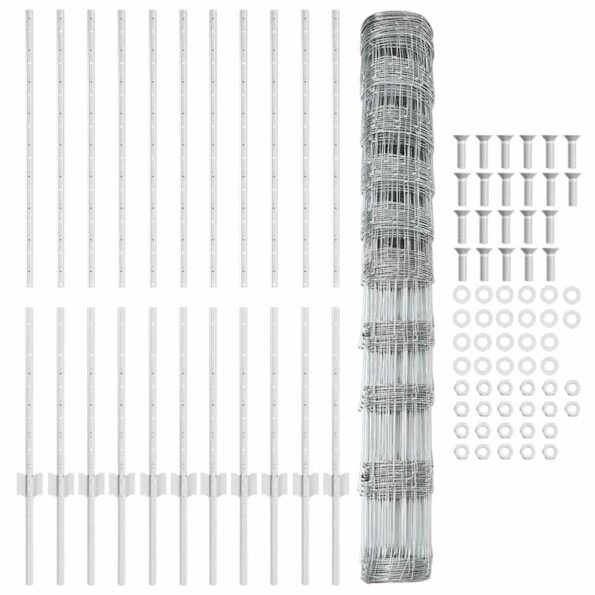 vidaXL Plotové stĺpy 22 ks U-Kanál 120 cm Galvanizovaná oceľ – Obrázok 5