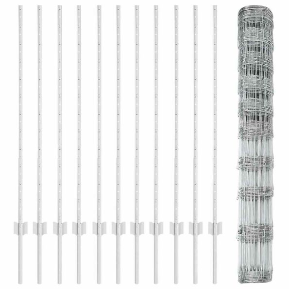 vidaXL Plotové stĺpy 22 ks U-Kanál 120 cm Galvanizovaná oceľ – Obrázok 6