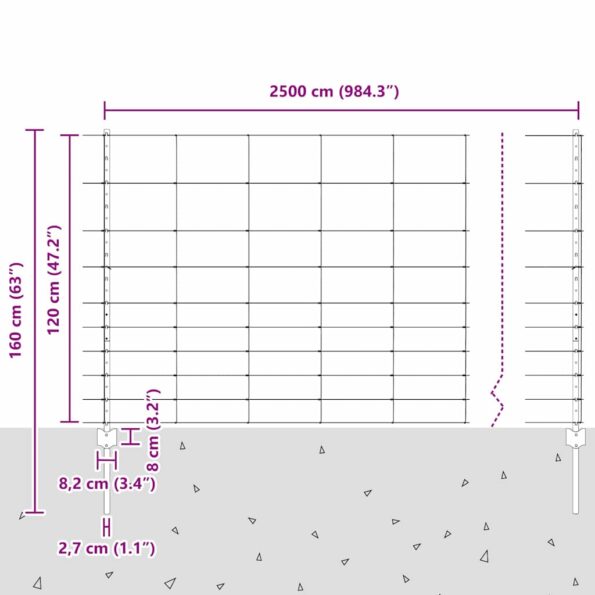 vidaXL Plotové stĺpy 22 ks U-kolejnica 120 cm pozinkovaná oceľ – Obrázok 12