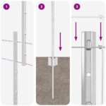 vidaXL Plotové stĺpy 22 ks U-Channel 120 cm pozinkovaná oceľ – Obrázok 11