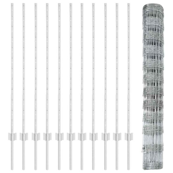 vidaXL Plotové stĺpy 22 ks U-Channel 120 cm pozinkovaná oceľ – Obrázok 6