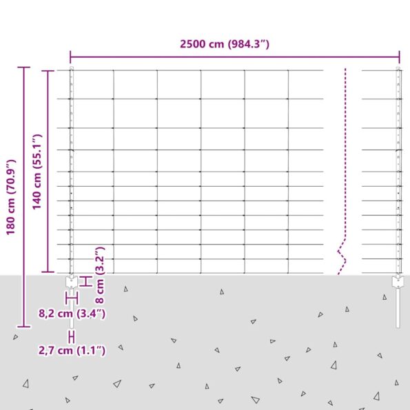 vidaXL Oplotené stĺpiky 22 ks U-Channel 140 cm pozinkovaná oceľ – Obrázok 12