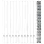 vidaXL Plotové stĺpy 22 ks U-kanál 140 cm pozinkovaná oceľ – Obrázok 6