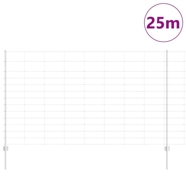 vidaXL plotové stĺpy 22 ks U-channel 140 cm pozinkovaná oceľ – Obrázok 3