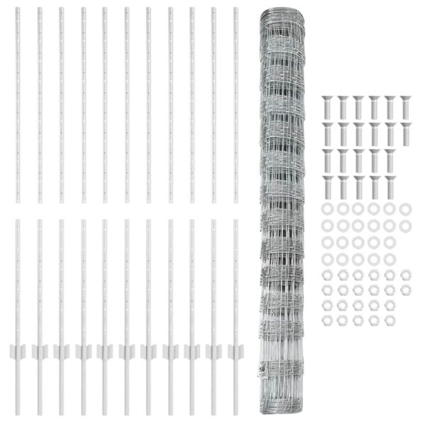 vidaXL plotové stĺpy 22 ks U-channel 140 cm pozinkovaná oceľ – Obrázok 5