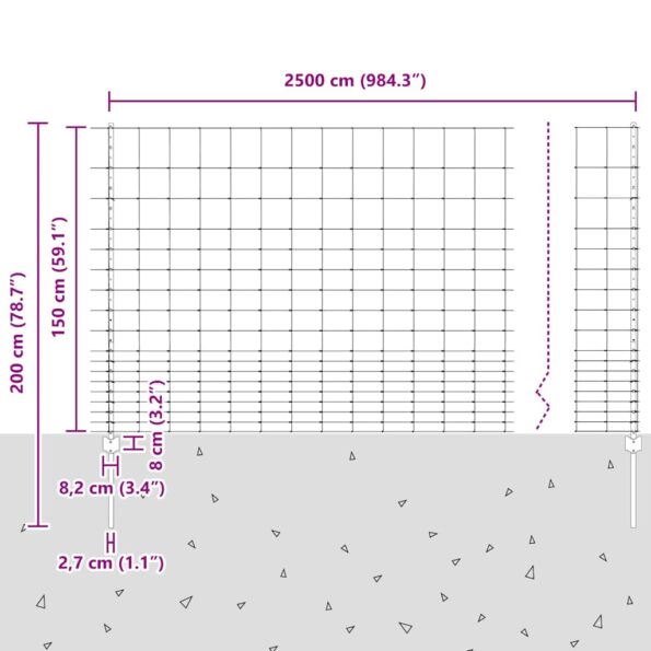 vidaXL Plotové stĺpy 22 ks U-Channel 150 cm Pozinkovaná oceľ – Obrázok 12