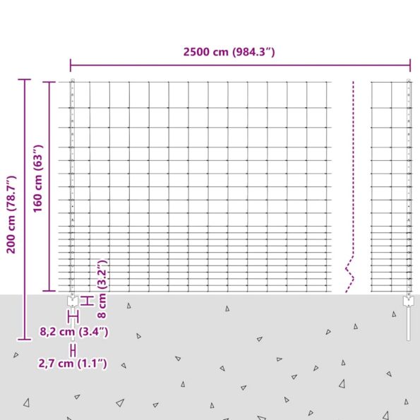 Plotové stĺpy vidaXL 22 ks U-kanál 160 cm pozinkovaná oceľ – Obrázok 12