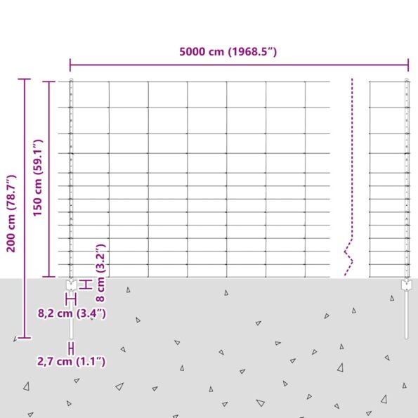 vidaXL Plotové stĺpy 22 ks U-Channel 150 cm pozinkovaná oceľ – Obrázok 12