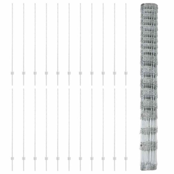 vidaXL Záhradné stĺpy 22 ks U-Channel 150 cm pozinkovaná oceľ – Obrázok 6