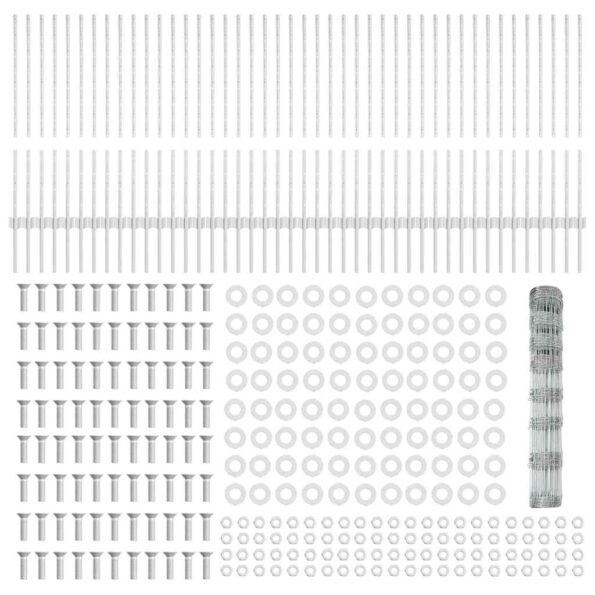 vidaXL Plotové stĺpy 22 ks U-kanál 100 cm Pozinkovaná oceľ – Obrázok 5