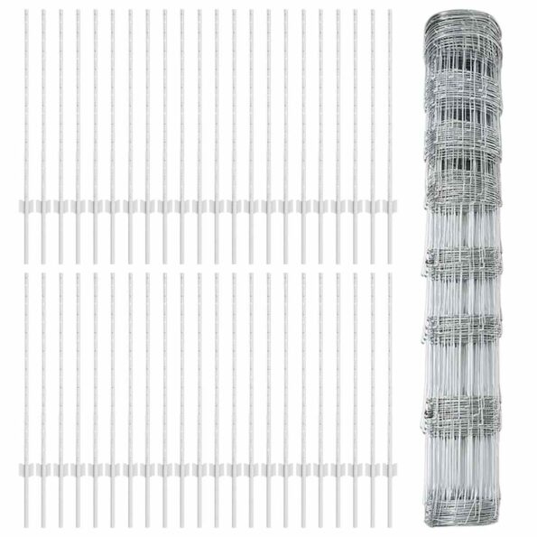 vidaXL Plotové stĺpy 22 ks U-kanál 100 cm Pozinkovaná oceľ – Obrázok 6