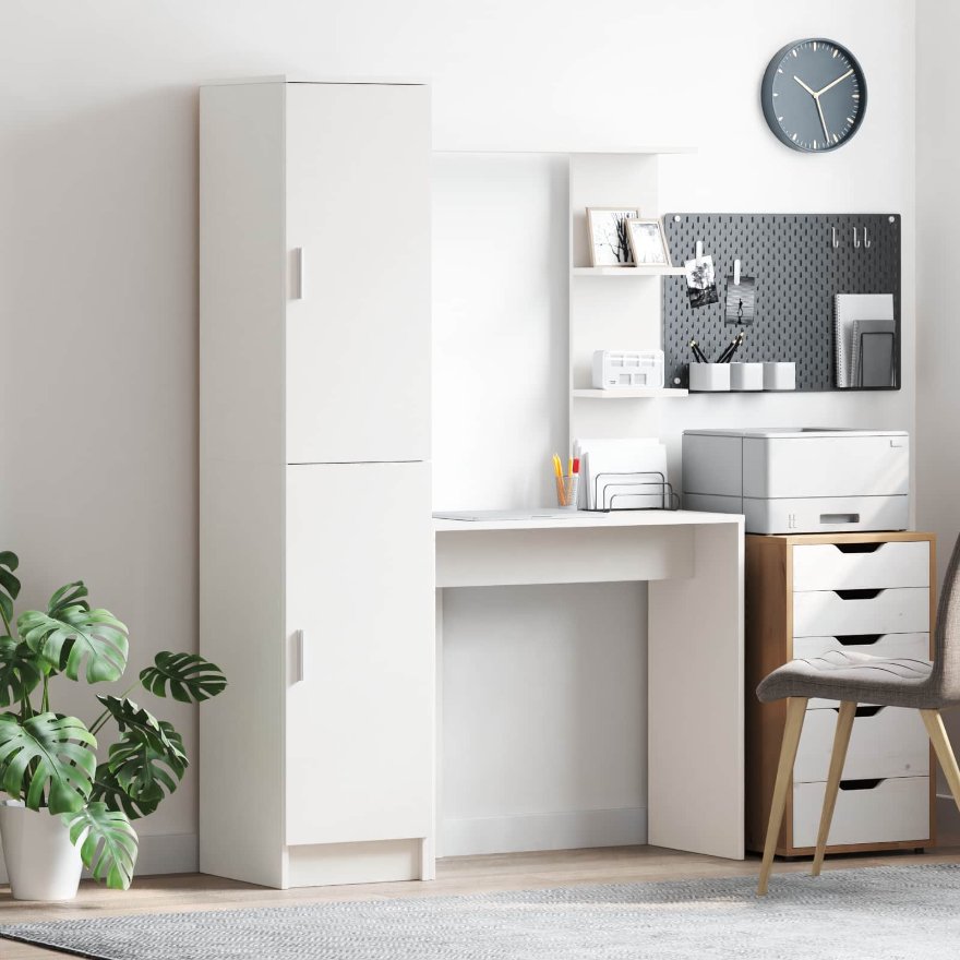 3337281_1.jpg vidaXL Stôl 2 pcs Biela – Obrázok 1