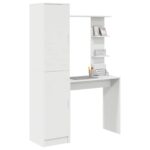 vidaXL Stôl 2 pcs Biela – Obrázok 3
