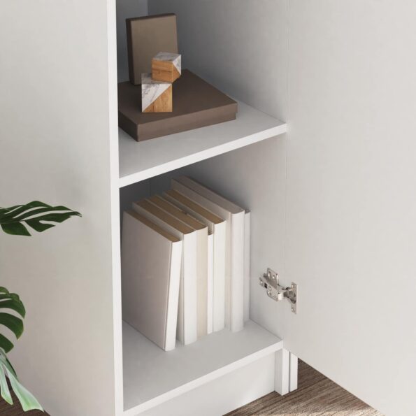 vidaXL Stôl 2 pcs Biela – Obrázok 4