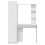 vidaXL Stôl 2 pcs Biela – Obrázok 5