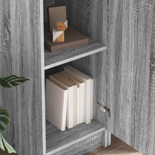 vidaXL stôl s úložným priestorom Šedý sonoma Kompozitné drevo – Obrázok 4