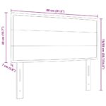 vidaXL LED čelo postele s líniovým dizajnom čierne 80 cm tkanina – Obrázok 9