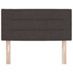 vidaXL LED čelo dizajnu línií Tmavohnedé 80 cm Tkanina – Obrázok 5