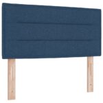 vidaXL LED čelo postele s líniovým dizajnom v modrej, 100 cm, tkanina – Obrázok 2